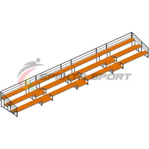 Купить Трибуна для зрителей 3 ряда на 66 мест с перилами в Тобольске 