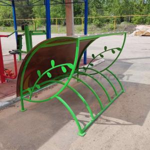 Купить Велопарковка крытая, с веточкой, цв. зеленый в Тобольске 
