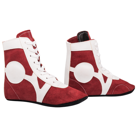 Купить Обувь для самбо RS001/2, замша, красный Rusco в Тобольске 
