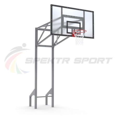 Купить Стойка баскетбольная уличная усиленная со щитом из оргстекла, кольцом и сеткой SP D 413 в Тобольске 